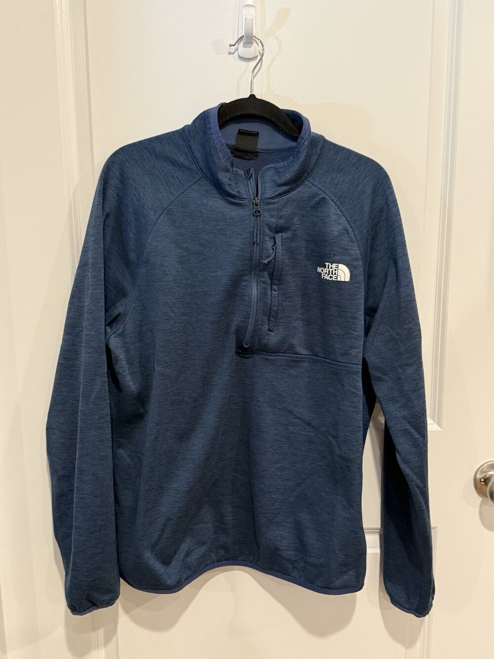 The North Face Men's Blue Canyonlands 1/2 Zip Pullover Sz Large Fleece Lined